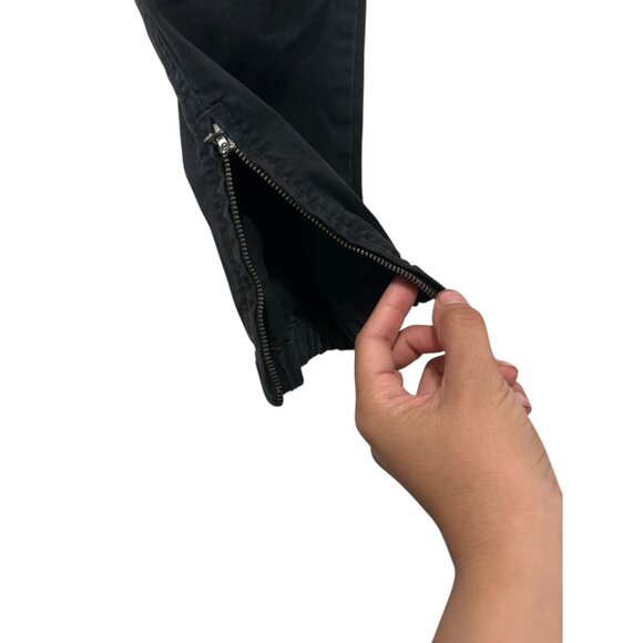 Nili Lotan French Military Pants Womens 4 Black Slouchy Grunge Academia Mid Rise - Picture 13 of 16